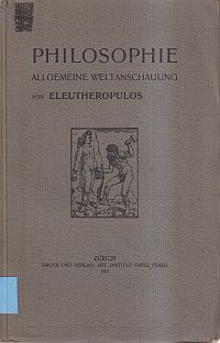 Eleutheropulos, Philosophie. (Umschlag)