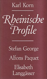 Korn, Rheinische Profile. (Umschlag)