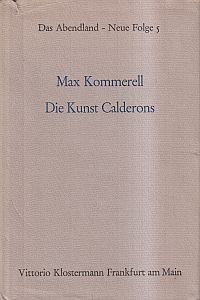 Kommerell, Die Kunst Calderons. (Umschlag)