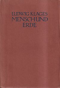 Klages, Mensch und Erde. (Umschlag)