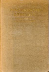 Pindarus: Pindarische Gedichte. (Umschlag)