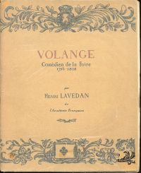 Lavedan, Volange comédien de la foire, 1756-1808. (Umschlag)