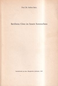 Stein, Berühmte Gäste im Innern Sommerhaus. (Umschlag)