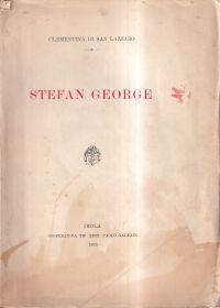 San Lazzaro, Stefan George. (Umschlag)