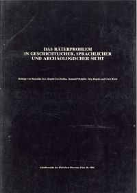 Das Räterproblem in geschichtlicher, sprachlicher und archäologischer Sicht. (Umschlag)