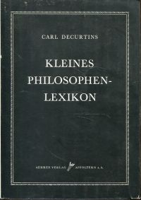 Decurtins, Kleines Philosophen-Lexikon. (Umschlag)