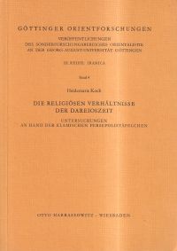 Koch, Die religiösen Verhältnisse der Dareioszeit. (Umschlag)