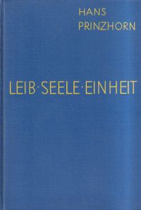 Prinzhorn, Leib-Seele-Einheit. (Umschlag)